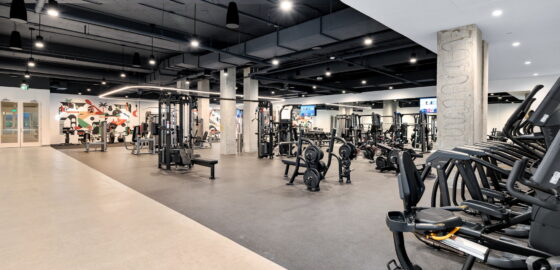Updated fitness center at Spectrum Center in Addison, Tx.
